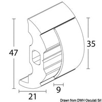 C-shaped pre-drilled and faireds strake 35 mm