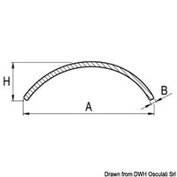C-shaped pre-drilled and faireds strake 35 mm