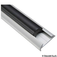 Anodised aluminium profile 38x9+5 mm - 24 metres, supplied cut into 3m lengths