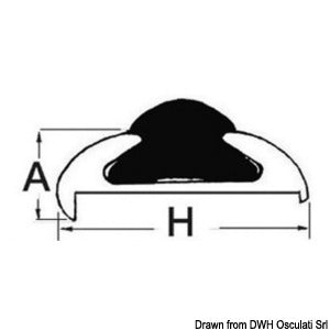 Black PVC insert for 44.486.10 - 24 metre roll