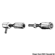 Copper connecting joint f. steering gears, 90°
