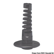 Bulkhead cross kit black nylon SS flange