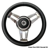 Steering wheel black leather 3-spoke Ø mm 350