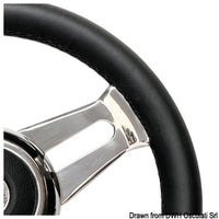 Steering wheel black leather 3-spoke Ø mm 350