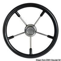 Soft polyurethane steering wheel black 350 mm