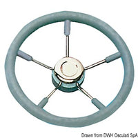 Soft polyurethane steering wheel grey 400 mm