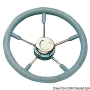 Soft polyurethane steering wheel grey 400 mm