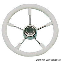 Soft polyurethane steering wheel white 350 mm