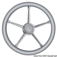 A soft polyurethane steering wheel grey/SS 350 mm