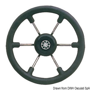 SS steering wheel black 340 mm