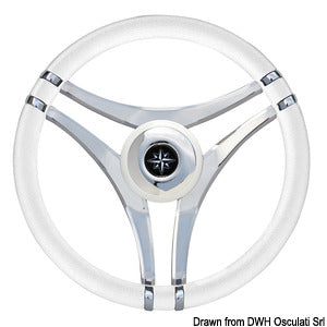 IMPACT white steering wheel SS spokes Ø 350 mm