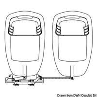 Tie bars with brackets for twin outboard engine/du