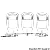 Tie bars with brackets for triple outboard engine/