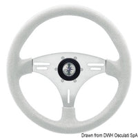 MANTA steering wheel white/silver 355 mm