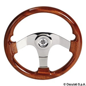 Mahogany polyurethane lacquered steering wheel