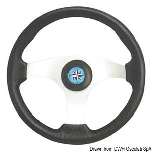 Technic steering wheel black/silver 350 mm