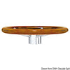 Steering wheel w/ teak outer ring 400 mm