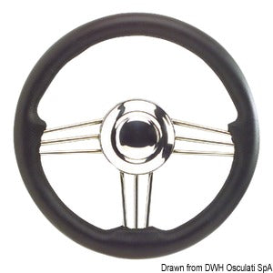 SS+polyurethane steering wheel black 350 mm