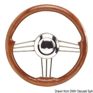 SS+mahogany steering wheel 350 mm