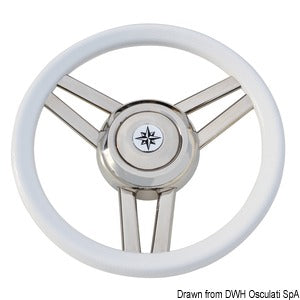 Magnifico steering wheel 3-spoke Ø 350 mm white