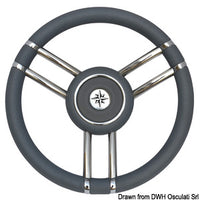 Apollo steering wheel SS+polyurethane Ø 350mm grey