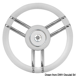 Apollo steering wheel SS+polyurethane Ø350mm white