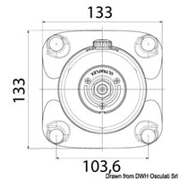Flange f.hydraulic steering gear Ultraflex square