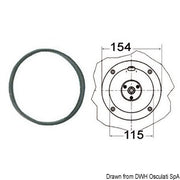 Flange f.hydraulic steering gear Ultraflex round