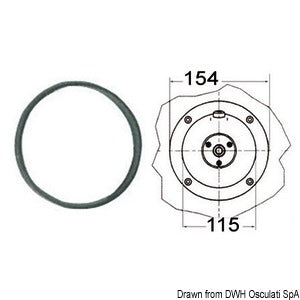 Flange f.hydraulic steering gear Ultraflex round