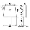 Fork+bush for tarpaulin AISI316