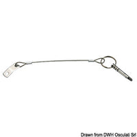 SS plate + cable w/spring folding pin