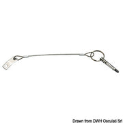 SS plate + cable w/spring folding pin