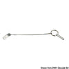 SS plate + cable w/spring ball locking pin