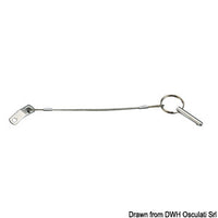 SS plate + cable w/spring ball locking pin