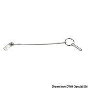 SS plate + cable w/spring ball locking pin