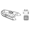 Tarpaulin grey for dinghy 320/380 cm 300D