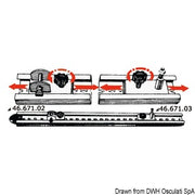 Plastic end for rail