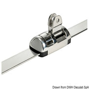 High-resistance traveller AISI316 180° articulated