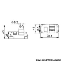 High-resistance traveller AISI316 180° articulated