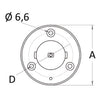 Recess-fit bushing 6°-inclined