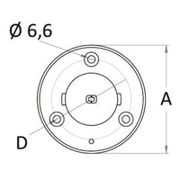 Recess-fit bushing, 6° inclined for carbon pole Ø 50 mm