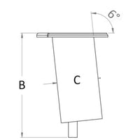 Recess-fit bushing, 6° inclined for carbon pole Ø 50 mm