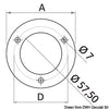 Mounting counterflange for recessfit bushing