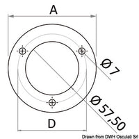 Mounting counterflange for recessfit bushing