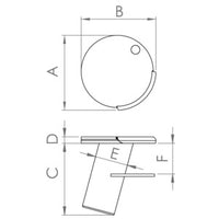 Flexible bimini pole base with rotational cap