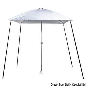 PARASOL folding sun umbrella f.boat white