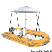 PARASOL folding sun umbrella f.boat white