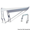 Telescopic stern awning white 130 x 155 cm