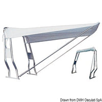 Telescopic stern awning white 130 x 155 cm
