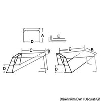 Telescopic stern awning white 130 x 155 cm